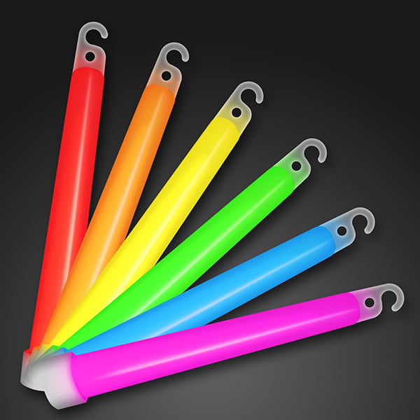Assorted multi-color glow sticks 