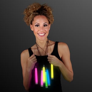 FlashingBlinkyLights Premium 22 Inch Glow Stick Necklaces in Assorted Colors Bulk Tube of 50 Glowstick Necklaces 