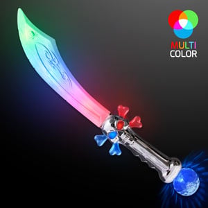Light Up Toy Pirate Sword LED Crystal Ball Base
