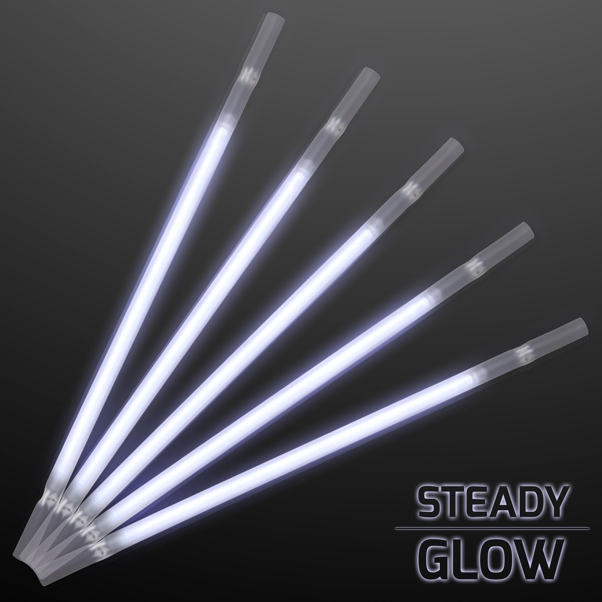 White Glowing Straws