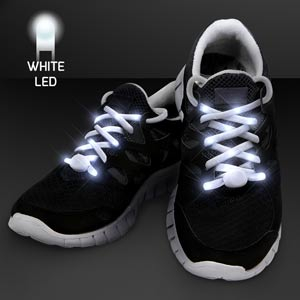 White LED Light Up Shoelaces