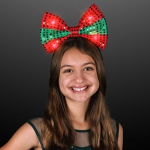 Festive Lights Christmas Bow Headbands