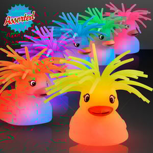 Light Up Crazy Hair LED Puffer Ducks