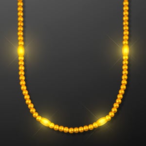 Light Up Gold LED Party Necklace Beads