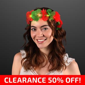 CLEARANCE: LED Christmas Flower Crown Headband - All Sales Final!