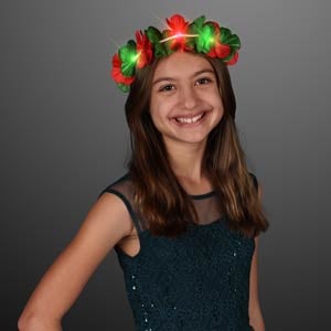Girl wearing LED Christmas Flower Crowns