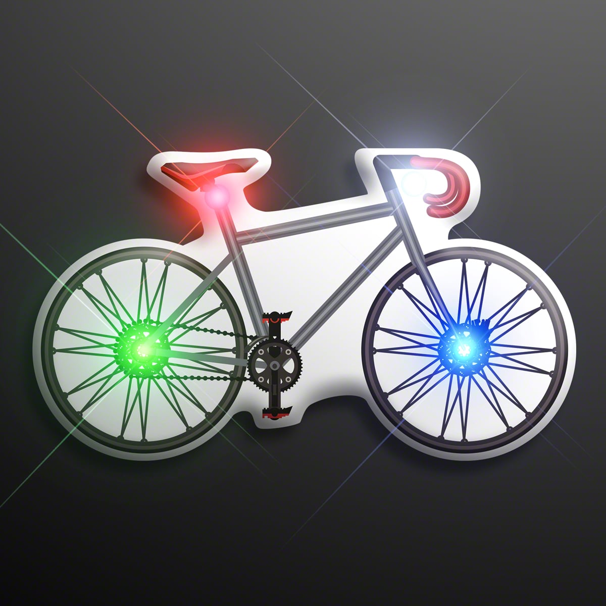 Light Up Bicycle Flashing Pin