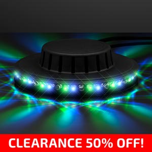 CLEARANCE: Plug-In DJ Light, "Sunflower" LED Spinner - All Sales Final!