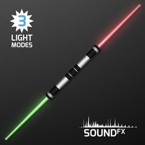 Multi-Color LED Double Saber Lights Up & Sound