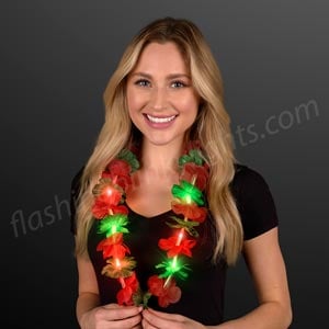 Light Up Hawaiian Christmas Leis