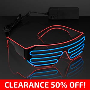 EL Wire Red & Blue Party Shades