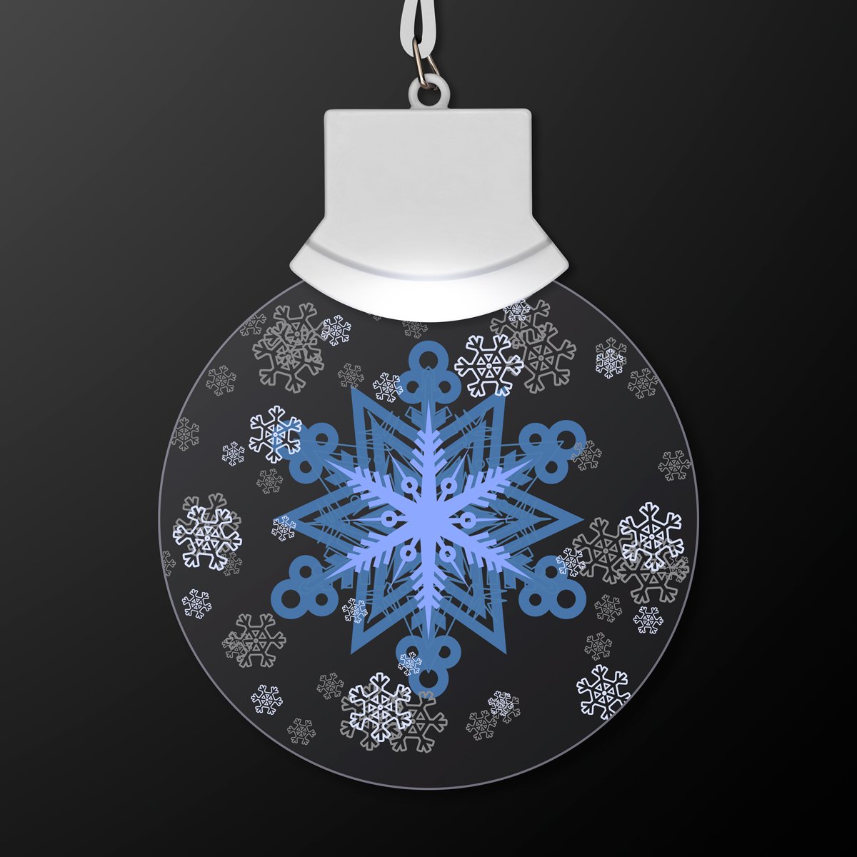 LED Light Up Animated Snowflake Necklace