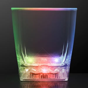 Color Change LED Rocks Glass, Rounded Cube Shape