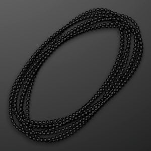 33 Inch Black Non Light Up Mardi Gras Beads