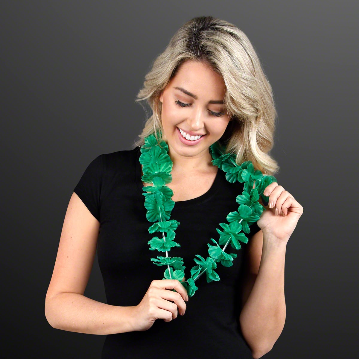 Green Flower Lei Necklace