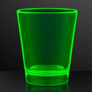 #803 NEON ORANGE ZEBRA Black light reactive Shot Glass NEW 