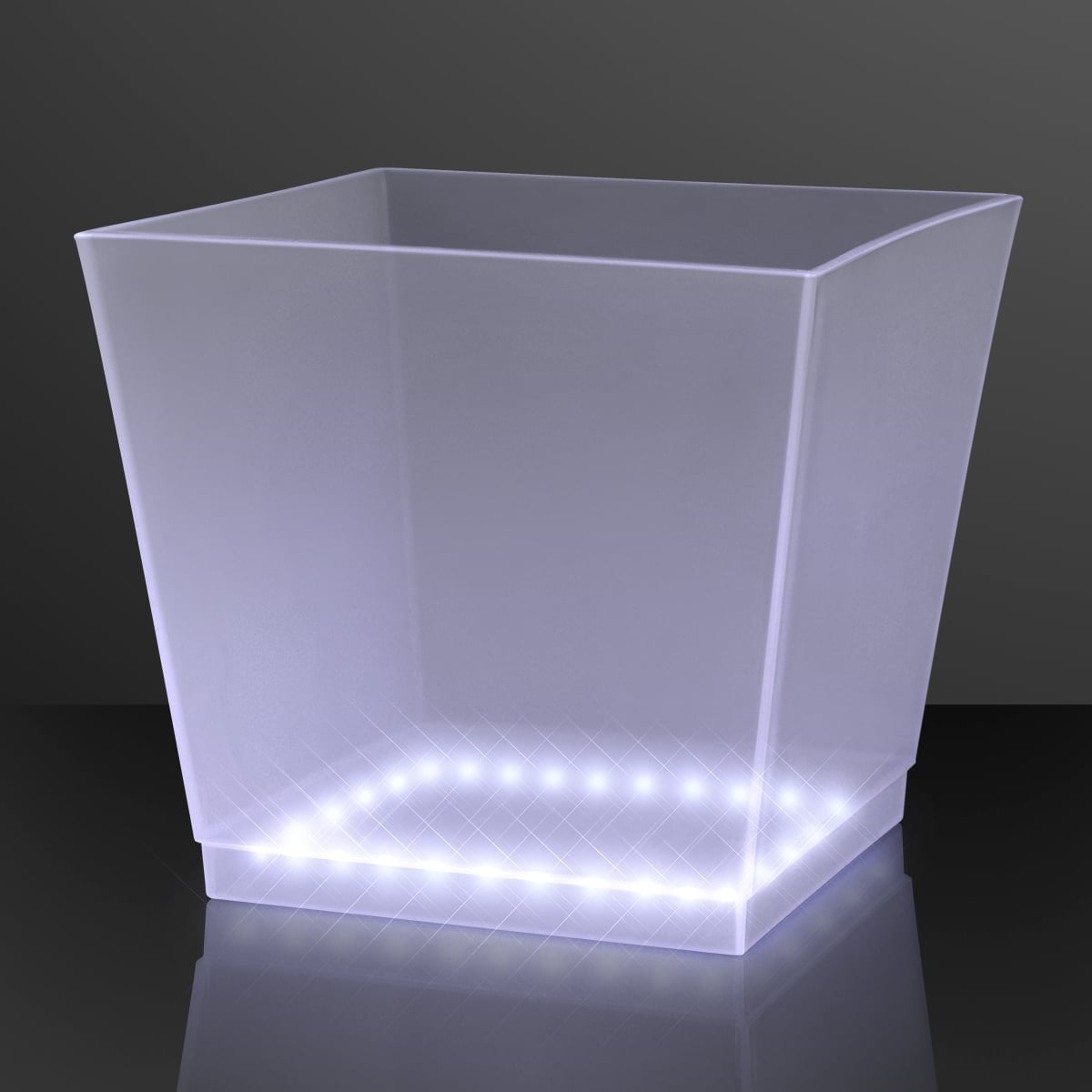 White LED Chilled Frosted Ice Bucket