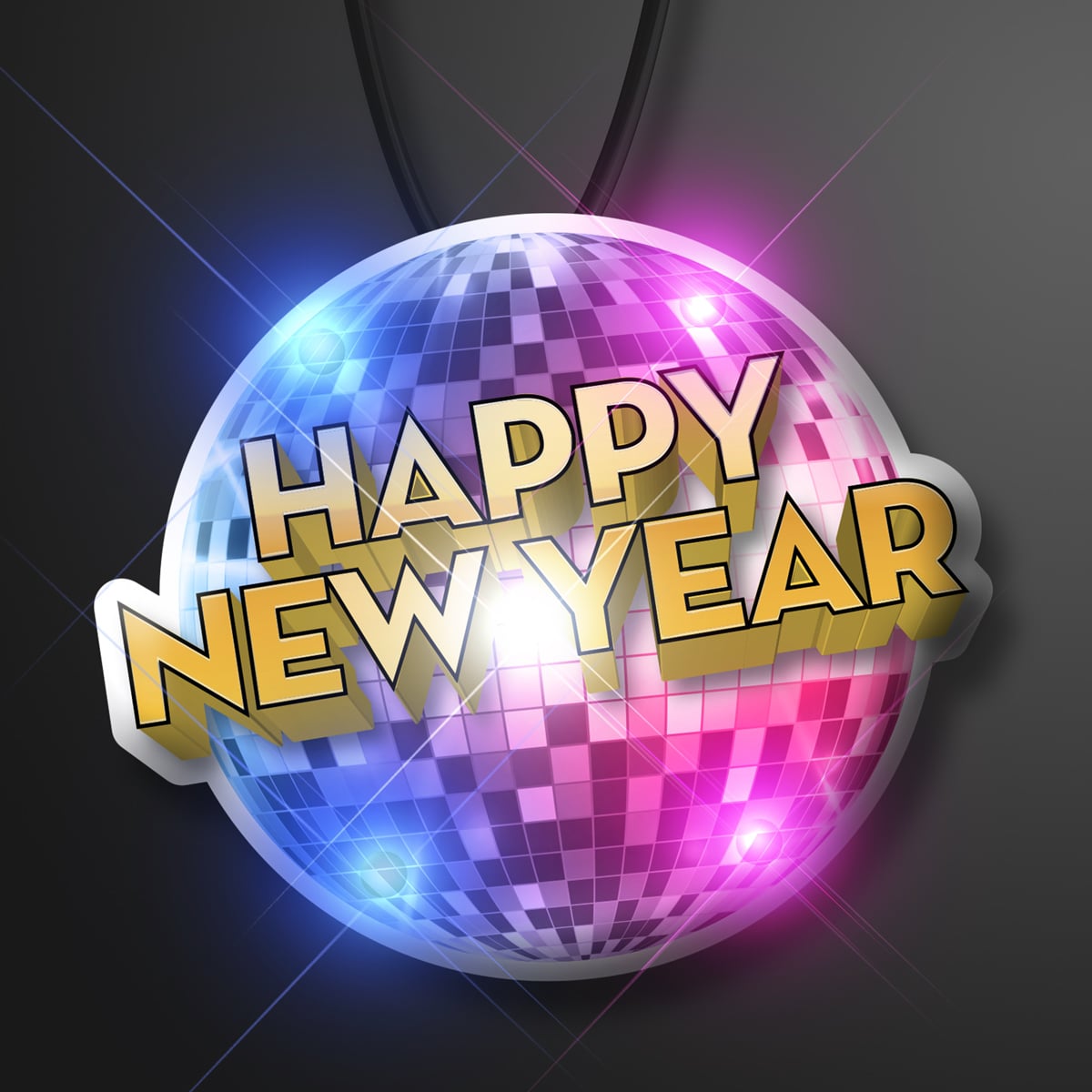 Happy New Year Disco Ball Blinky