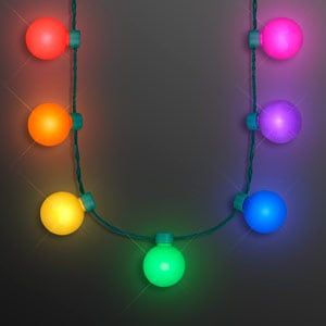 Light Up Rainbow Globes Party Necklace