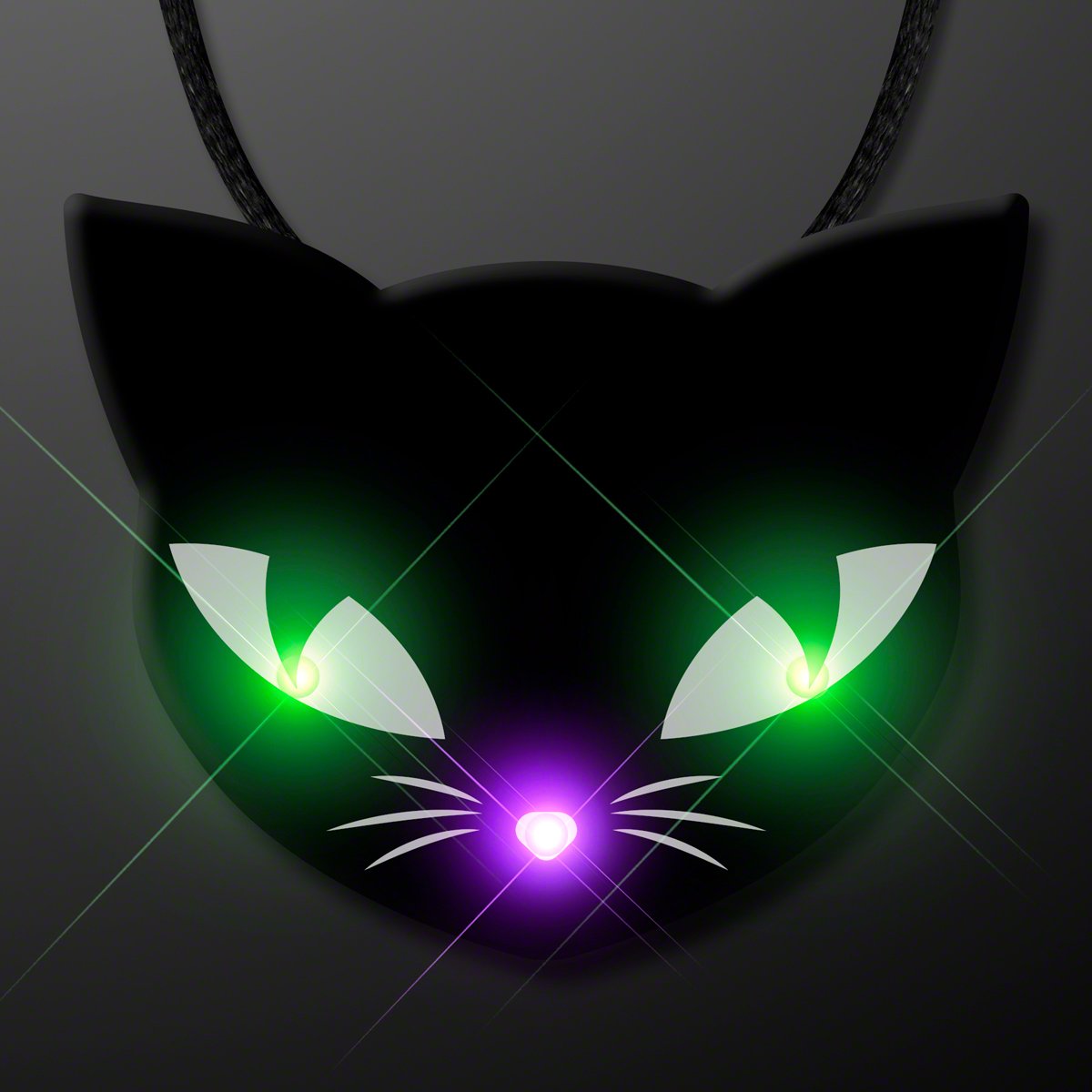 Light Up Spooky LED Cat Eyes Necklace