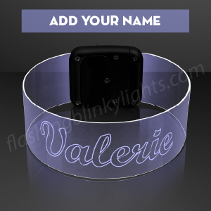 Personalized Laser Etched White LED Bracelets - SHIPS SEPARATELY IN 5 BUS. DAYS*