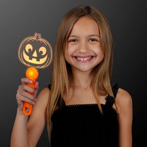Light Up Halloween Pumpkin Acrylic LED Wand
