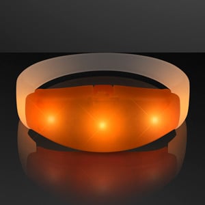 Light Up Orange Illumination Stretch Bracelet