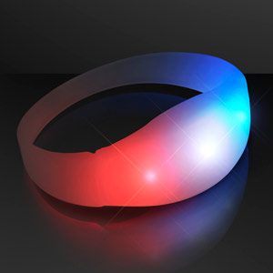 Red White & Blue Steady Illumination Stretch Bracelet
