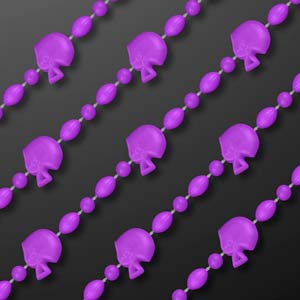 Purple Football Helmet Bead Necklaces in Team Colors (NON-LIGHT UP)