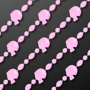 Pastel Pink Football Beads Necklace (NON-Light Up)