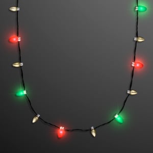 Light Up Christmas Mini Bulb LED Necklace