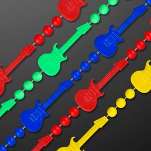 Rock Guitar Mardi Gras Beads