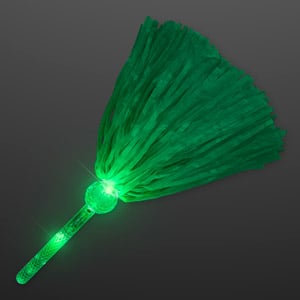 Green LED Light Up Pom Poms