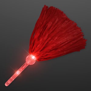 Red LED Light Up Pom Poms