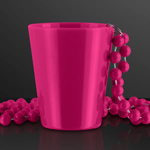 1.5 oz. Pink Shot Glass Bead Necklace