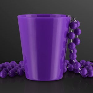1.5 oz. Purple Shot Glass Bead Necklace