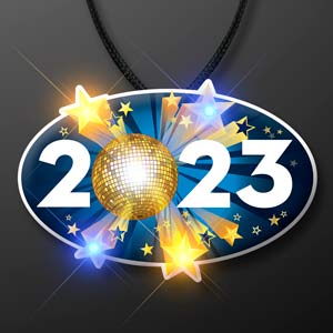 LED Light-up Happy New Year Necklace Flashing Letters Glow Party Accessory 