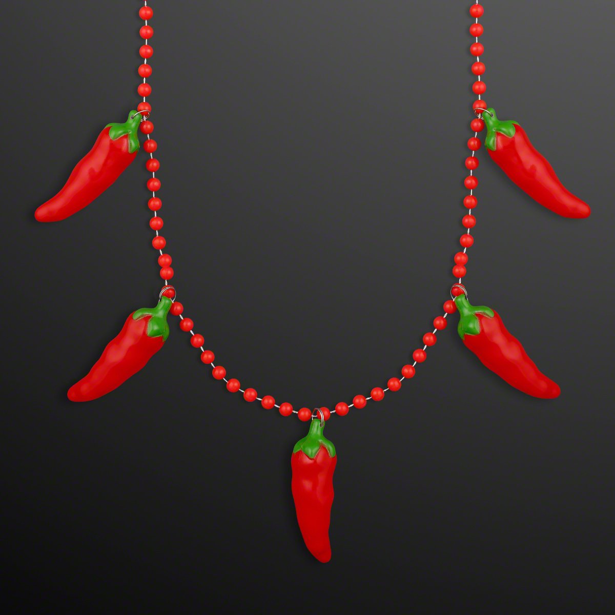 Man displaying NON-Light Up Chili Pepper Charm Necklace
