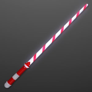 Light Up Candy Cane Christmas LED Toy Saber