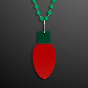 Red Big Bulb Medallion on Beads
