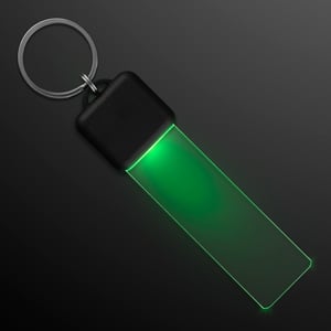 Green Light Up LED Keychain