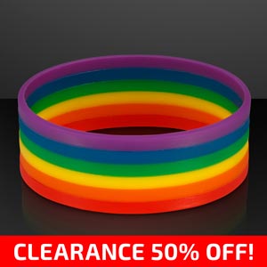 Rainbow Stretch Silicone Bracelets (NON-Light Up)
