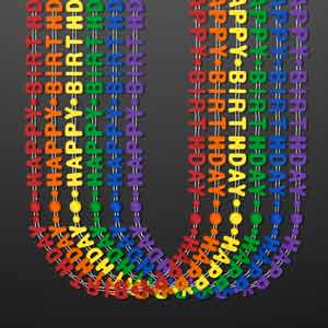 Happy Birthday Party Beads Necklaces (NON-Light Up)