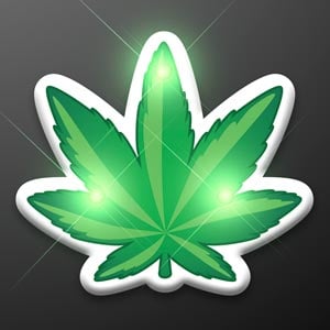 Cannabis Leaf Light Up Pin