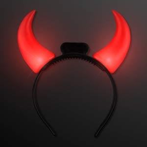 Large Devil Horns Light Up Headband