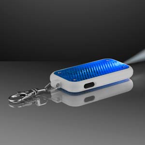 Clip-On Light Blue Safety Blinkers, Keychain Flashlight