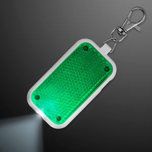 Green Safety Blinkers, Flashlight Keychain Clip