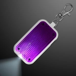 Clip-On Light Purple Safety Blinkers, Keychain Flashlight