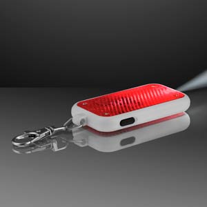 Clip-On Light Red Safety Blinkers, Keychain Flashlight
