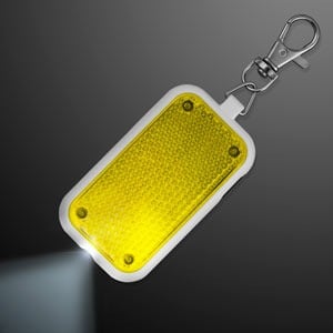 Clip-On Light Yellow Safety Blinkers, Keychain Flashlight